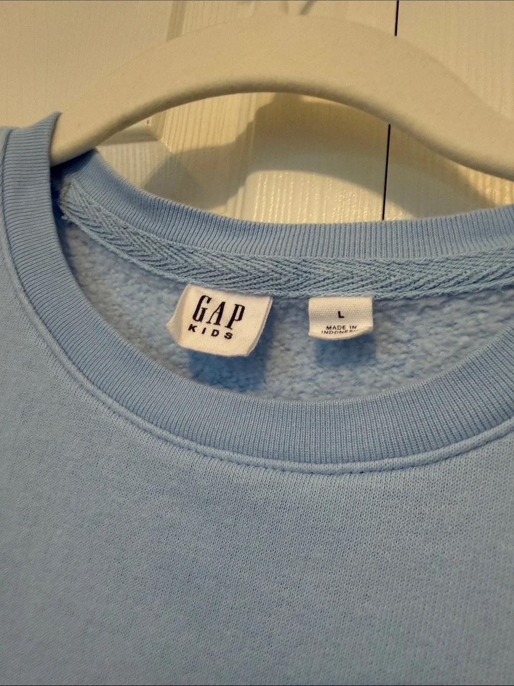 GAP Light Blue Puff Sleeve Sweatshirt